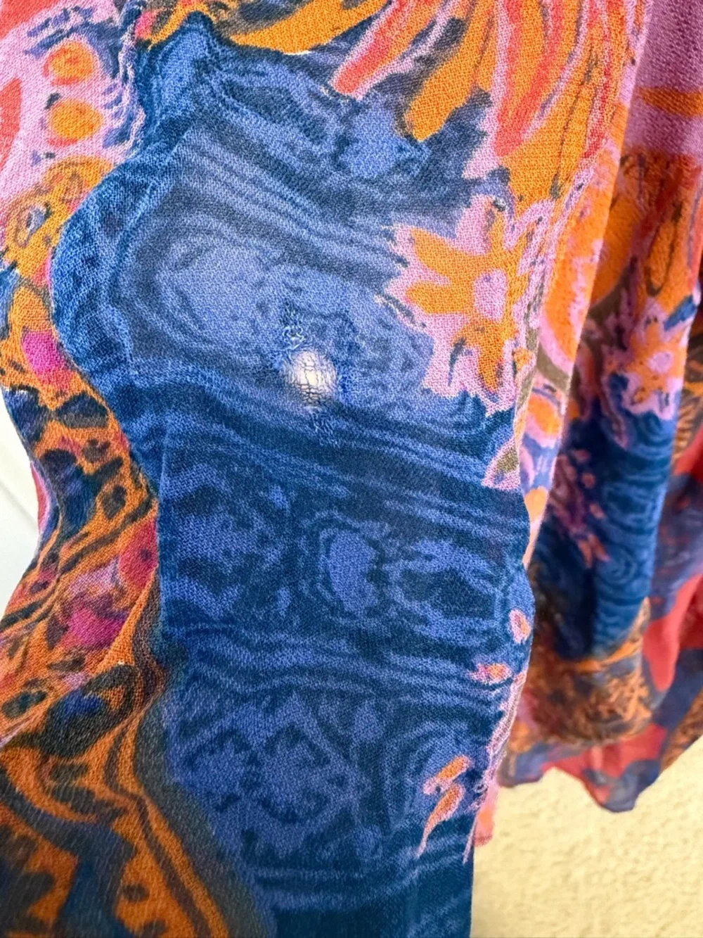 Free People Dress Unattainable Boho Floral Maxi Sleeveless Bohemian Size 10 - Picture 8 of 13